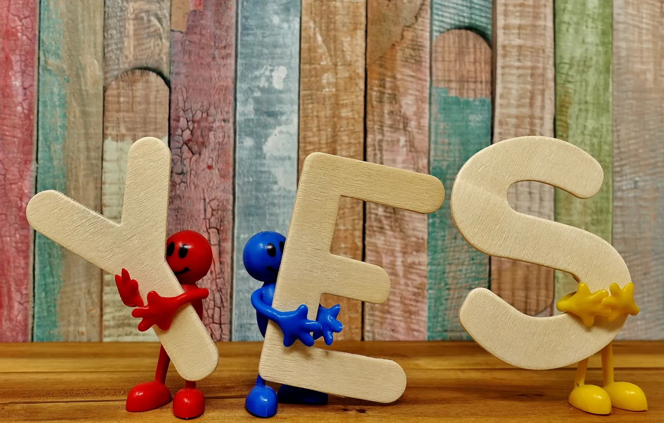 Photo wallpaper letters, words, figures