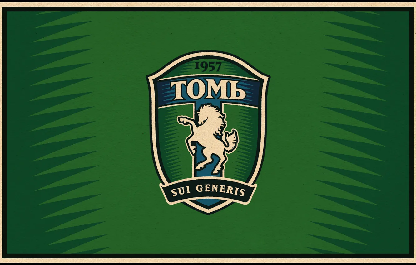 Photo wallpaper 1957, football club, Tom, FK_Tom, Siberians, green-white, tomichi