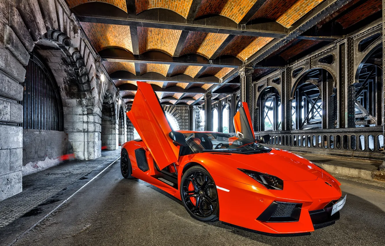 Photo wallpaper Auto, Lamborghini, Tuning, Machine, The tunnel, LP700-4, Aventador