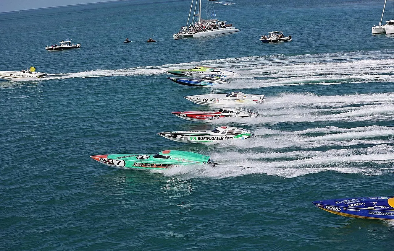 Photo wallpaper race, boat, speed