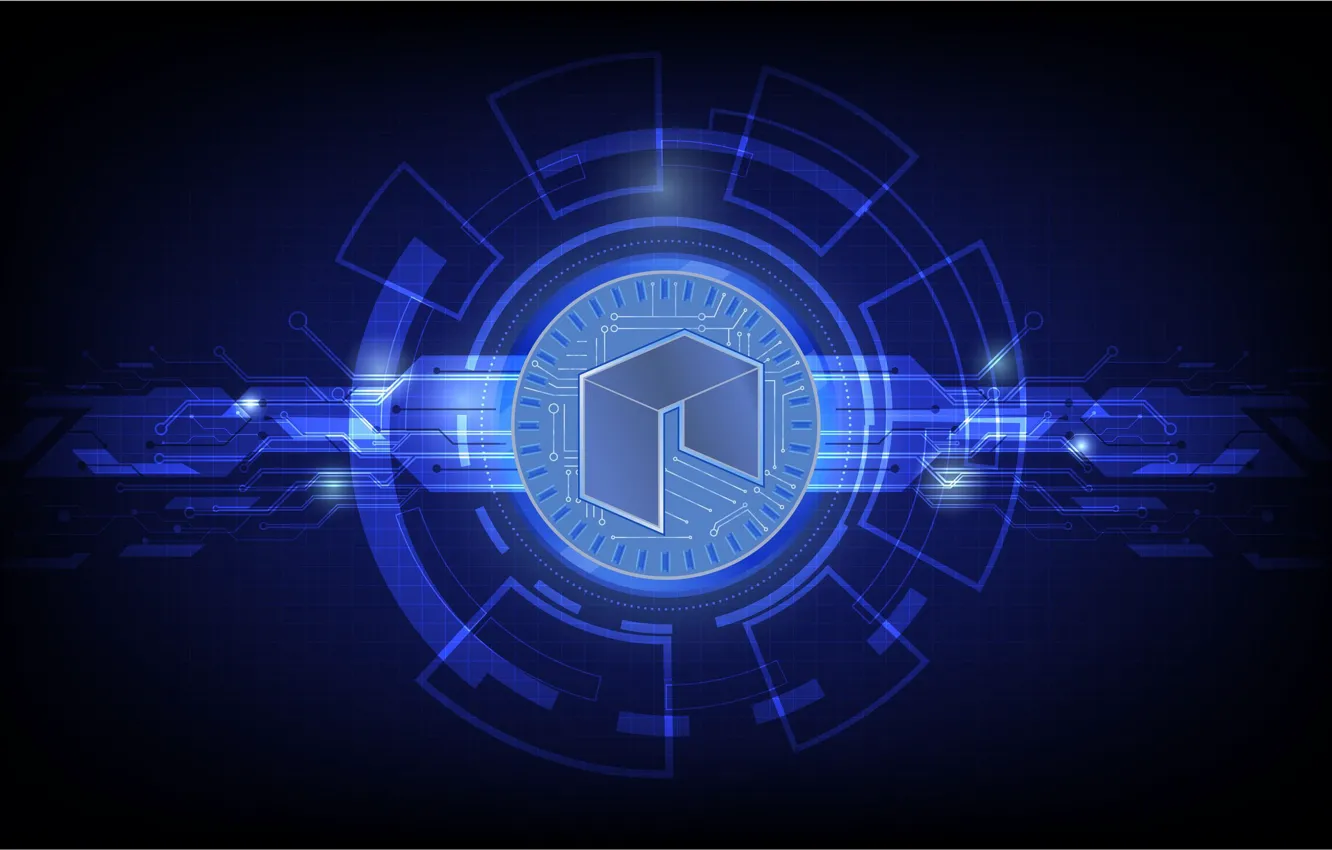 Photo wallpaper logo, Neo, Neo, fon, cryptocurrency, cryptocurrency