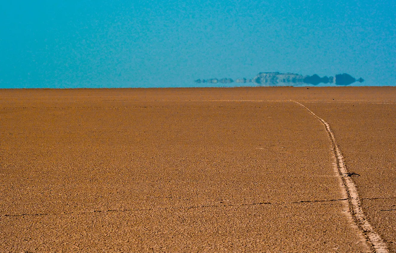 Photo wallpaper desert, heat, sugar, Mirage