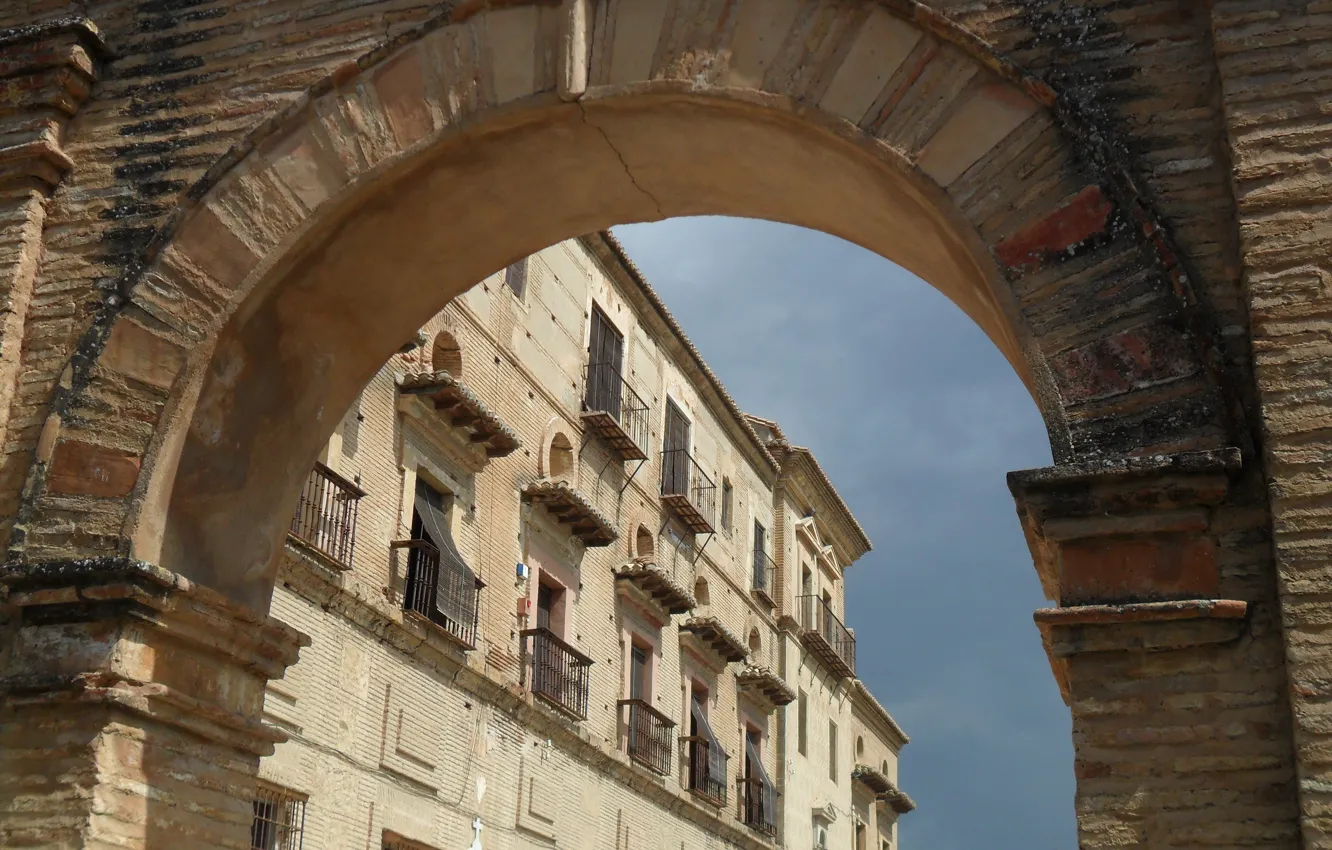 Photo wallpaper the building, arch, architecture, Spain, Spain, architecture, building, Granada