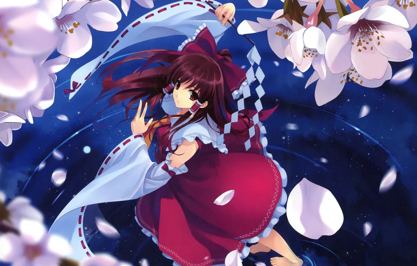 Photo wallpaper girl, anime, priestess