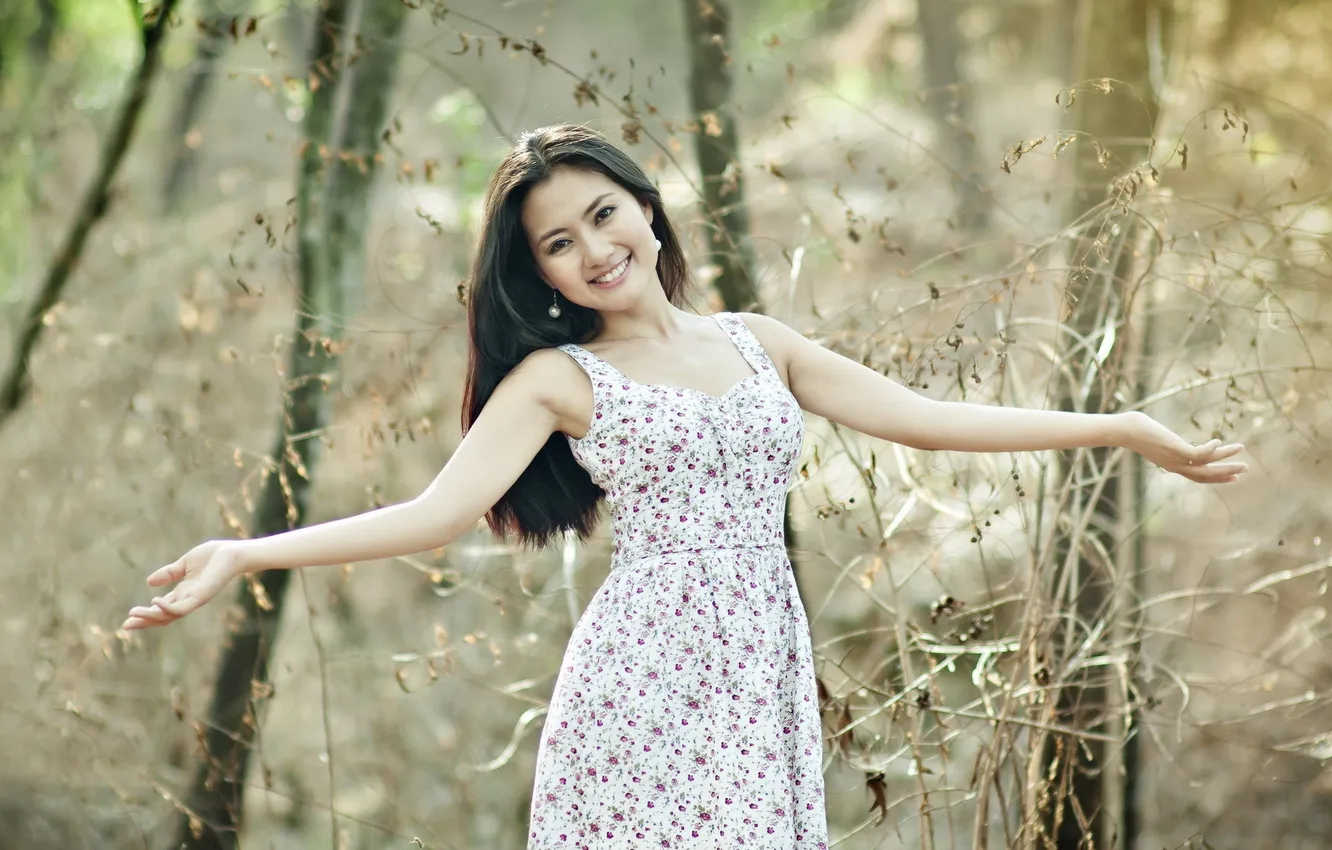 Photo wallpaper girl, mood, Asian