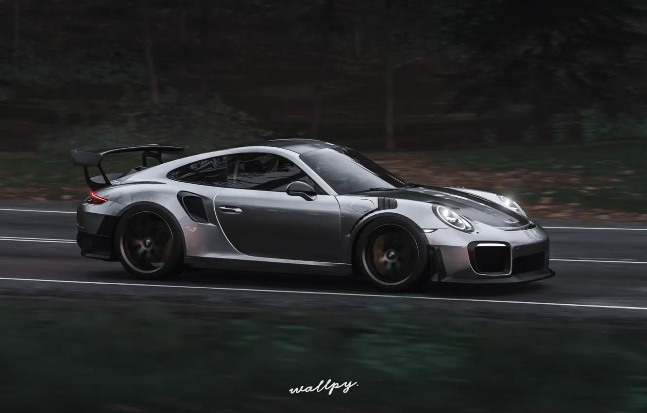 Photo wallpaper 911, Porsche, Microsoft, GT2 RS, game art, Forza Horizon 4, by Wallpy
