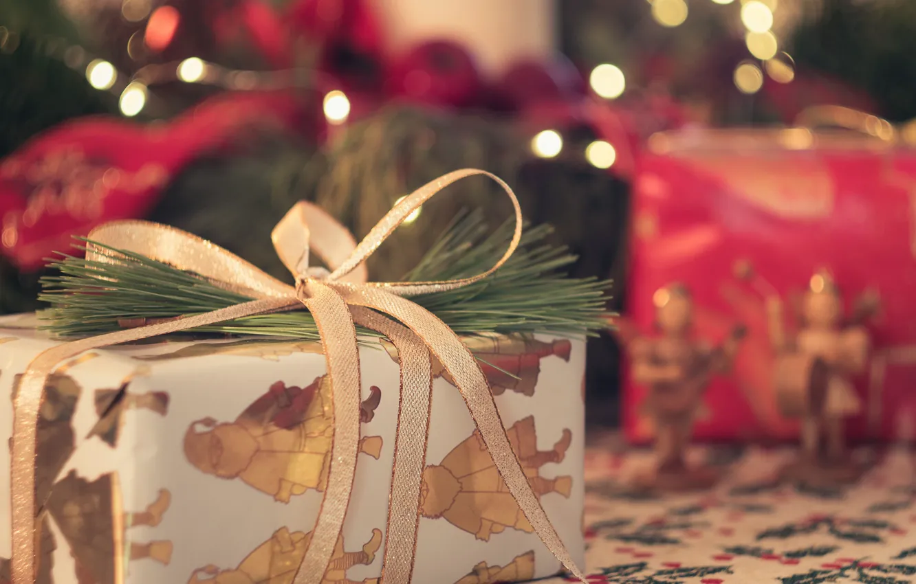 Photo wallpaper holiday, box, gift