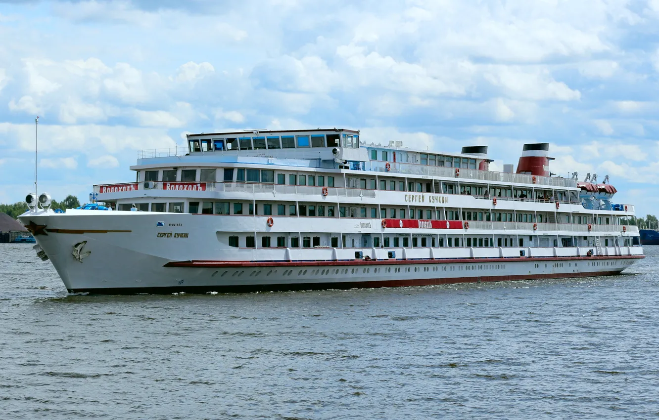Photo wallpaper ship, cruise, river