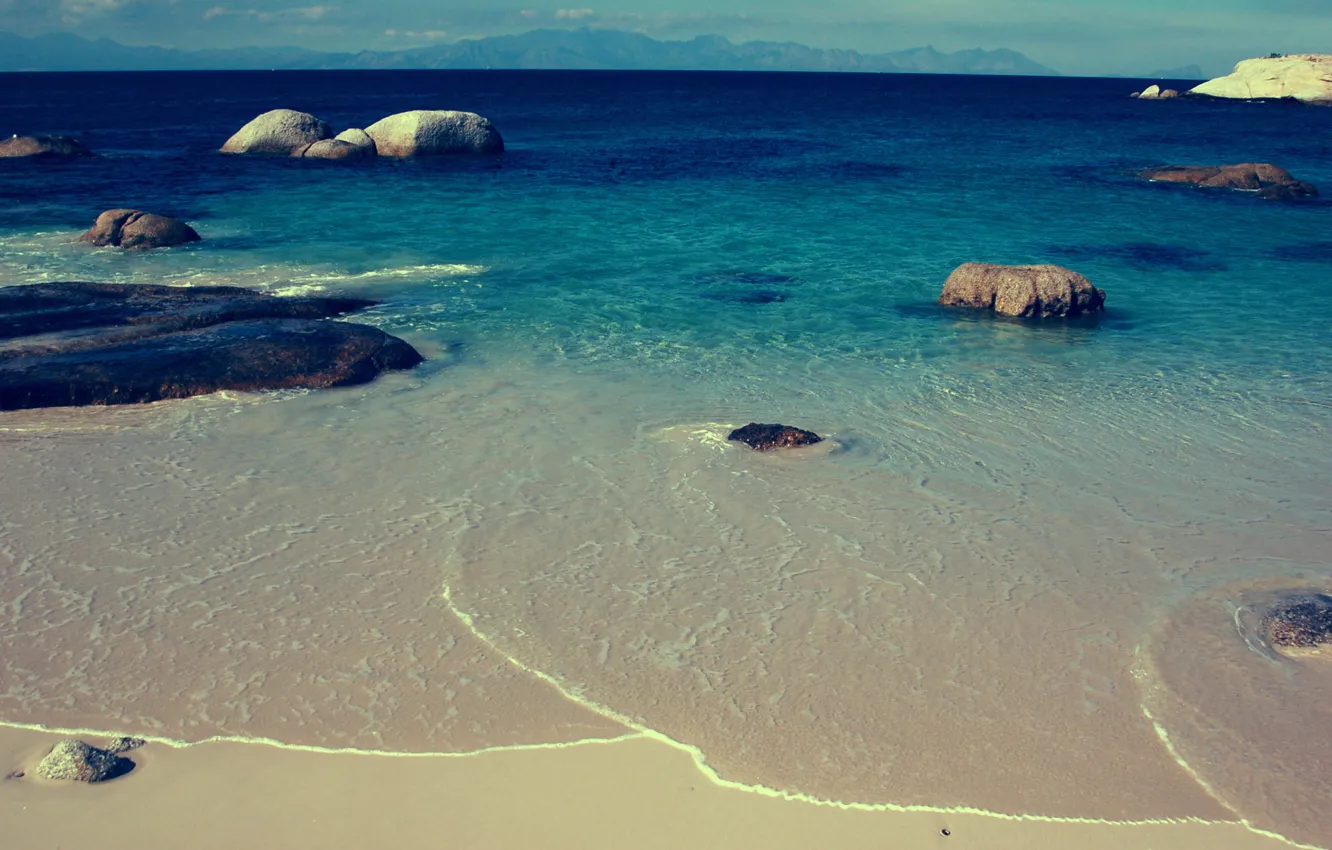 Photo wallpaper sand, sea, beach, nature, the ocean, stay, coast, wave