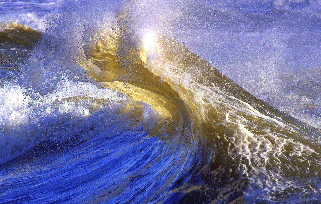 Photo wallpaper sea, squirt, storm, wave