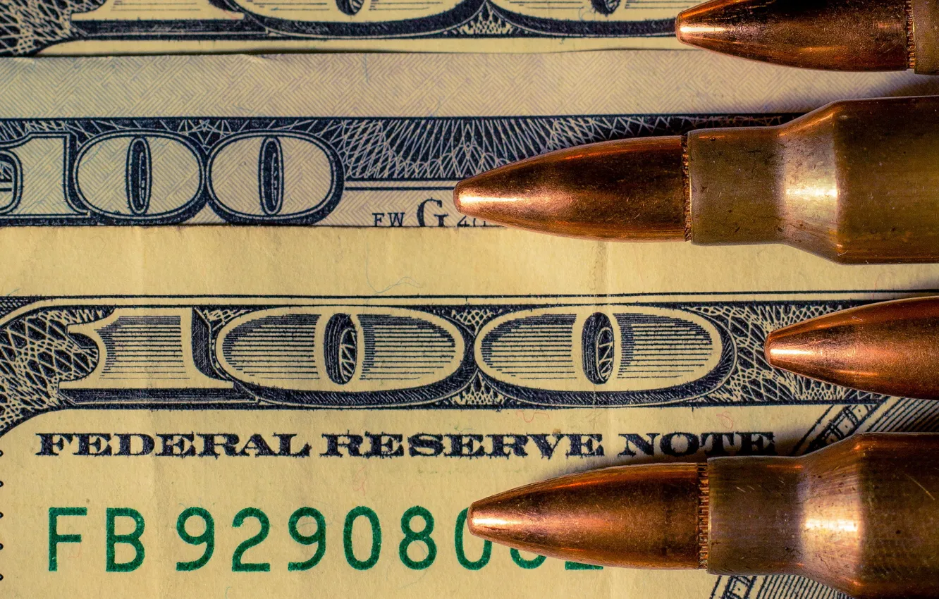 Photo wallpaper background, money, cartridges