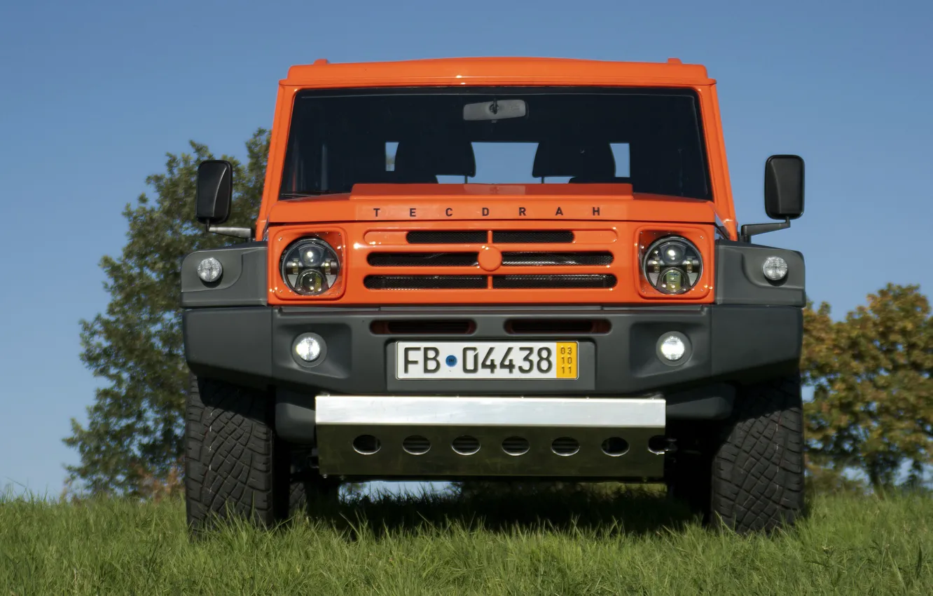Photo wallpaper orange, SUV, front view, 2011, 4x4, Travec, Tecdrah Integrale 1.5 TTi, Renault/Dacia Duster