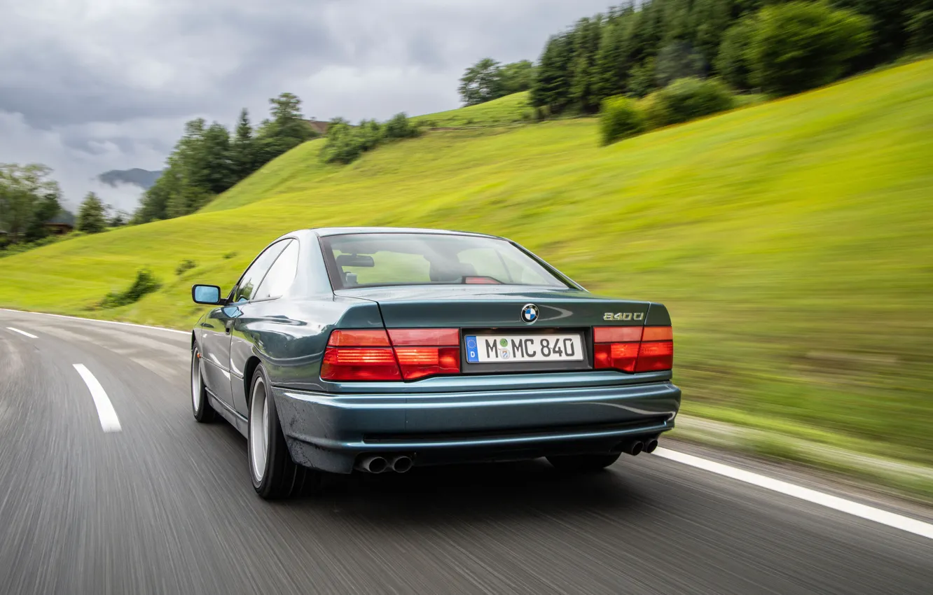 Photo wallpaper car, BMW, road, E31, speed, 8 Series, BMW 840 Ci M60 MT