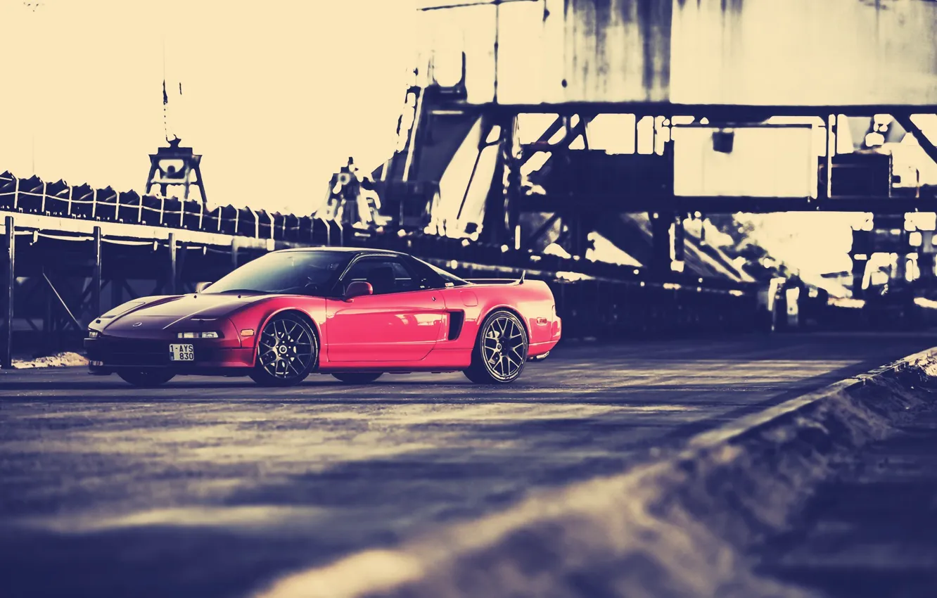 Photo wallpaper car, red, honda nsx