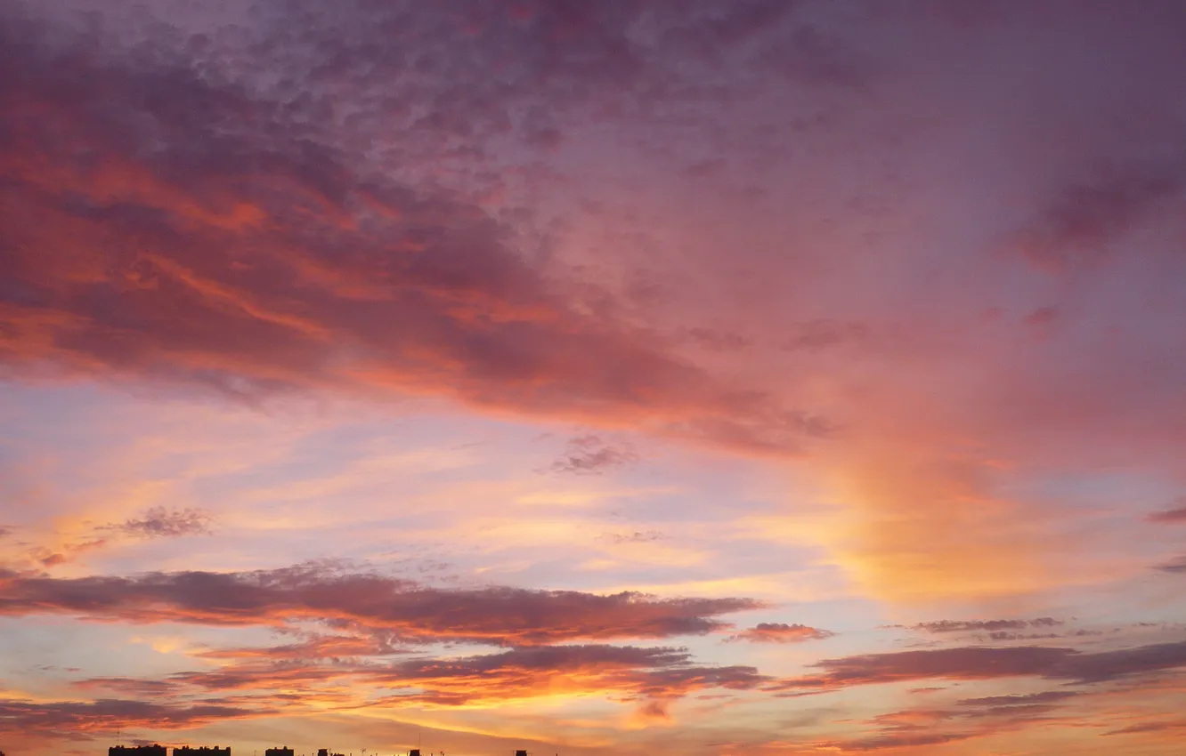 Photo wallpaper the sky, sunset, night