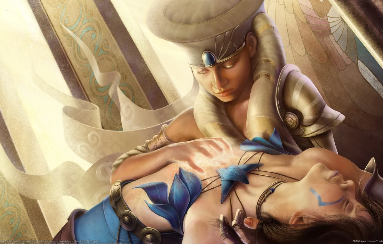 Photo wallpaper girl, magic, Tiziano Baracchi