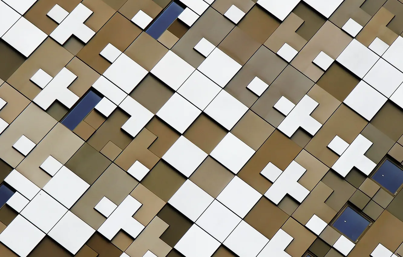 Photo wallpaper Cube, architecture, Birmingham