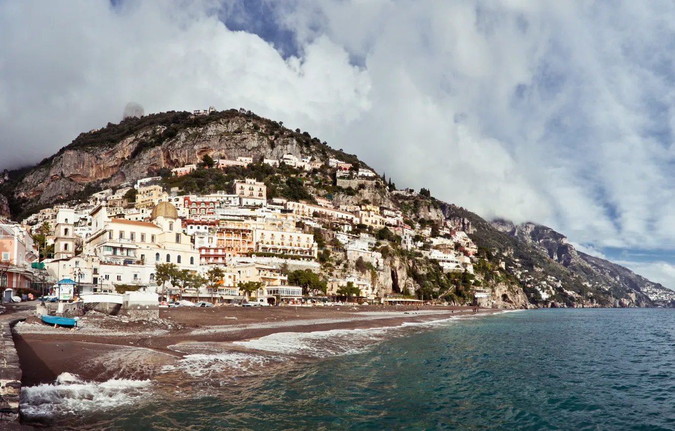 Photo wallpaper Italy, Campania, Amalfi Coast, Positano, Gulf of Salerno