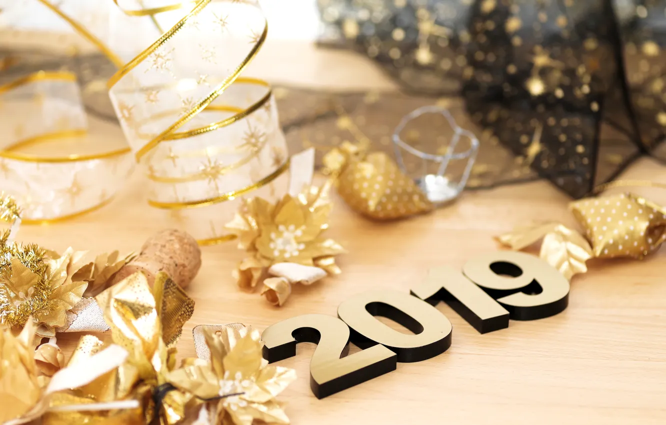 Photo wallpaper decoration, holiday, new year, tape, 2019
