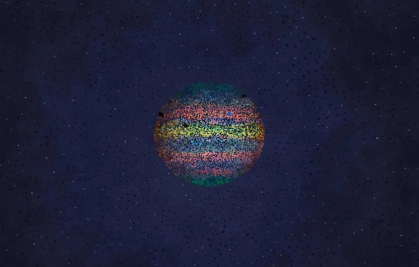 Photo wallpaper planet, mosaic, vladstudio