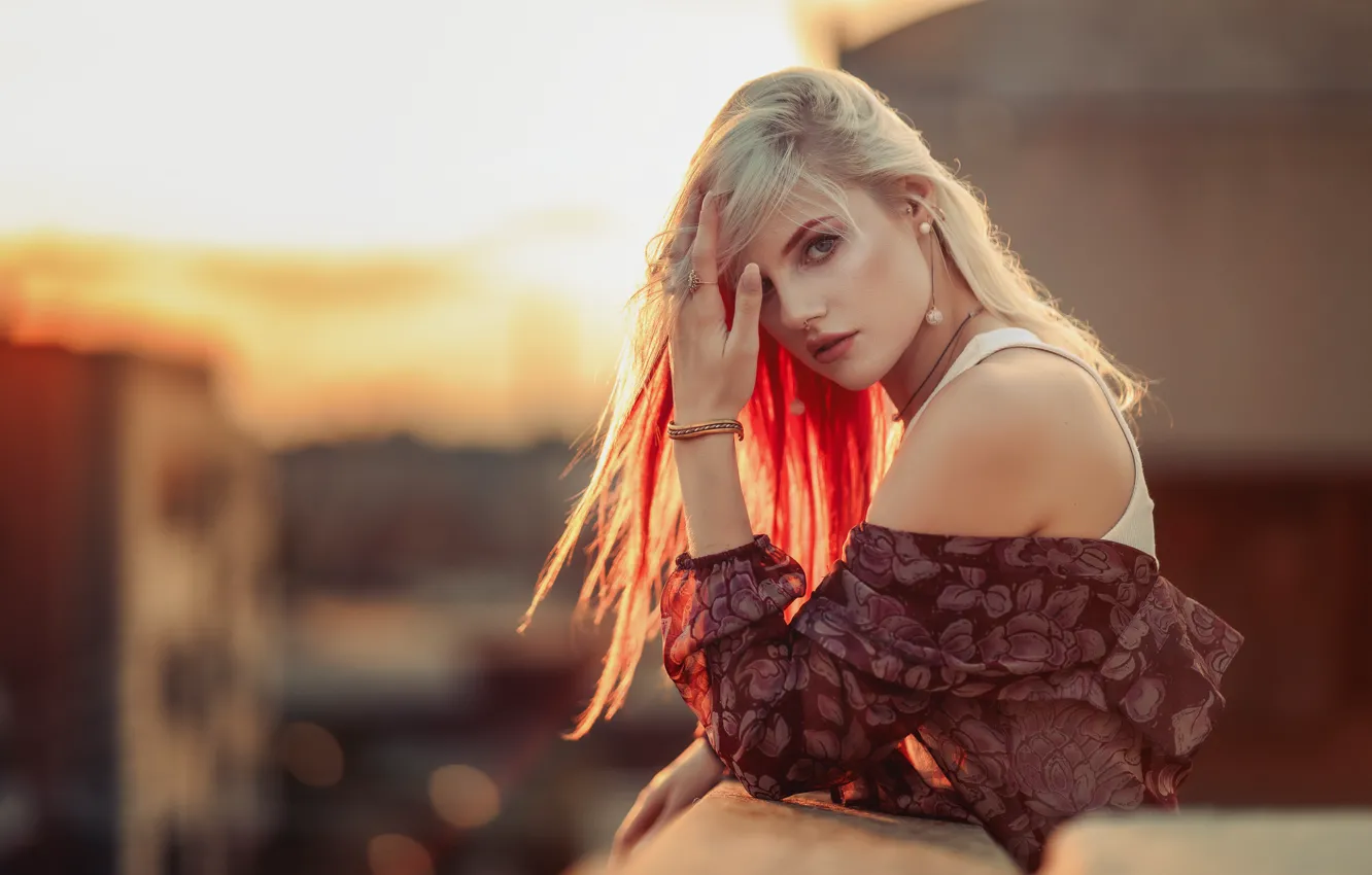 Photo wallpaper look, girl, portrait