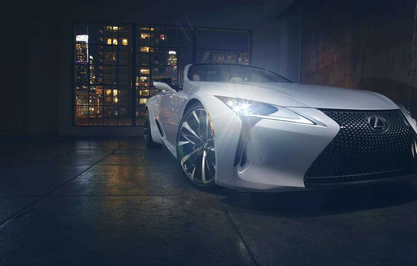 Photo wallpaper Lexus, Front, headlights, LC 500, Lexus LC 500 Convertible Concept