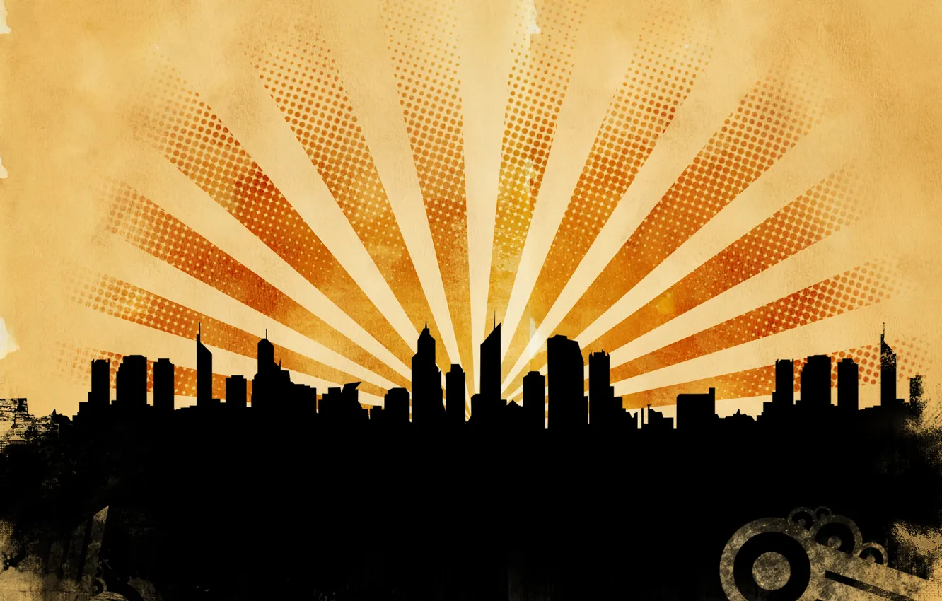 Photo wallpaper city, the city, grunge