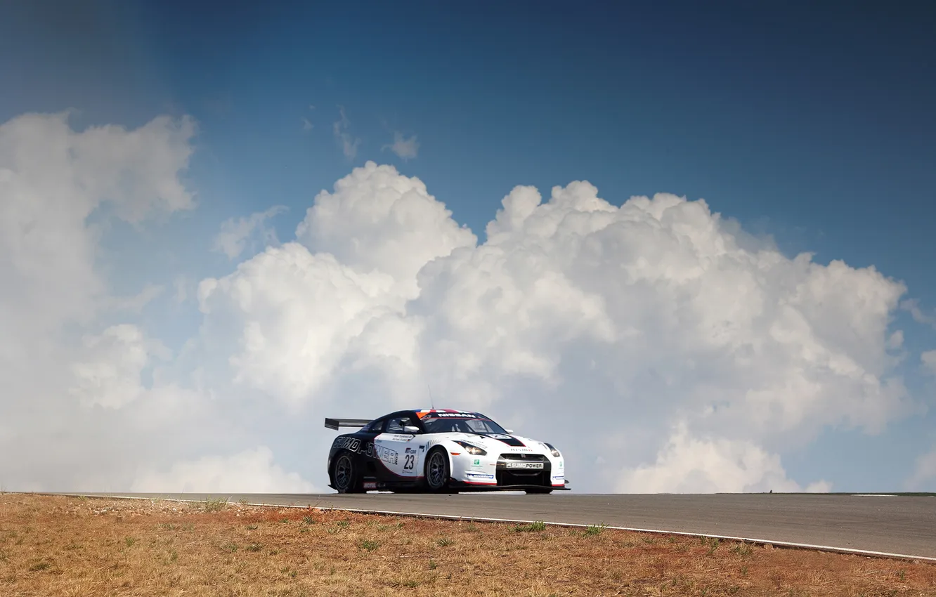 Photo wallpaper clouds, Sumo, power