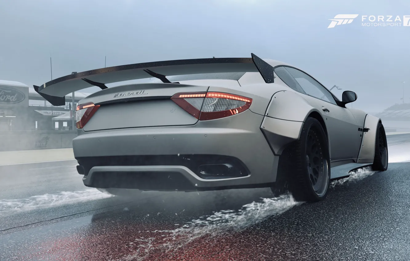 Photo wallpaper Maserati, HDR, game, rain, Maserati Grant Turismo, FM7, UHD, Forza Motorsport 7