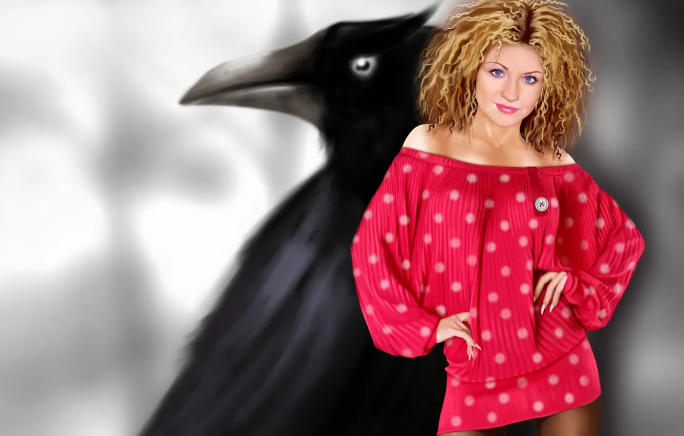 Photo wallpaper girl, hairstyle, Raven, danliz