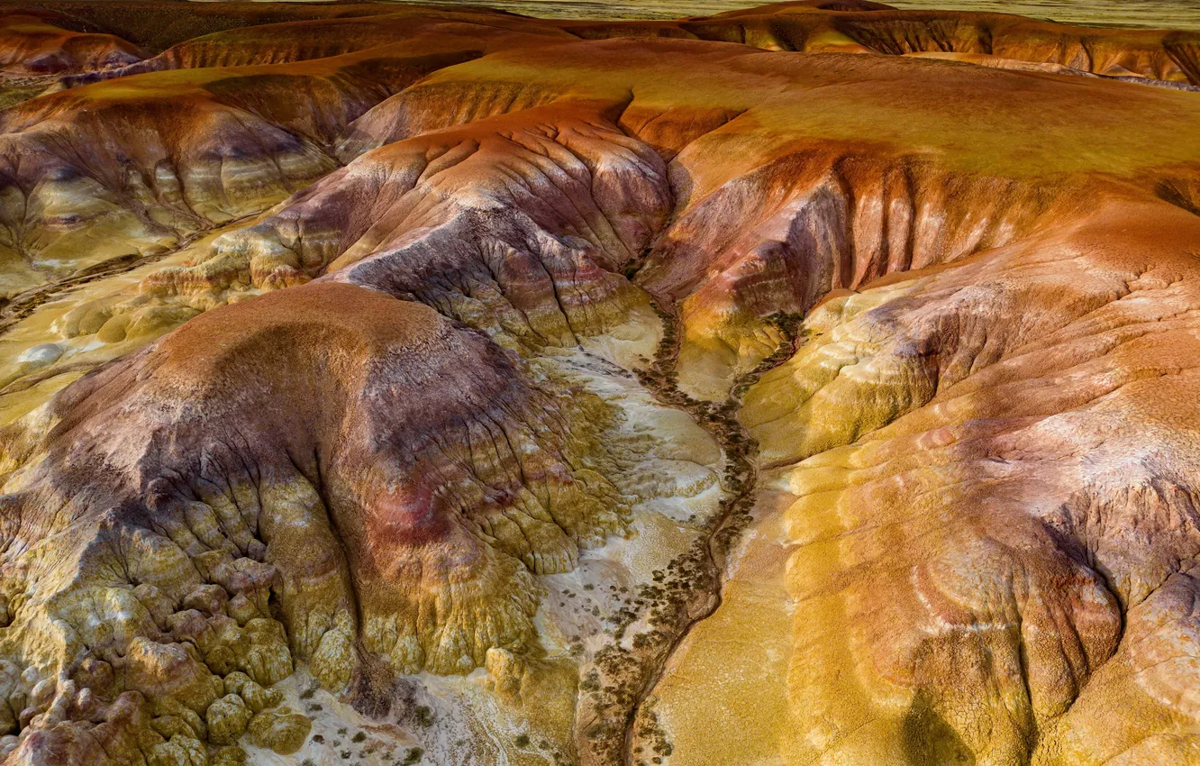 Photo wallpaper colors, horizon, shapes, relief, reddish colors