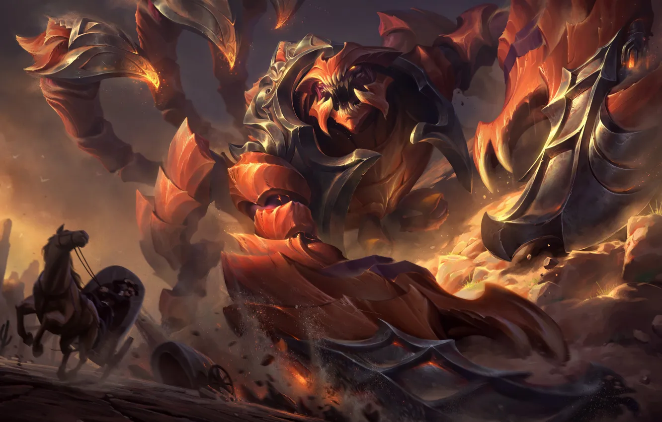 Photo wallpaper game, art, League of Legends, LoL, skin, moba, Skarner, Sandscourge