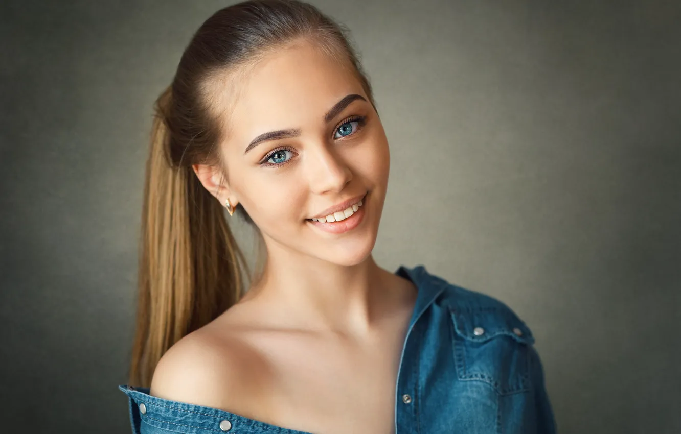 Photo wallpaper smile, the beauty, Nikolay Konarev, Sonia Smyslov