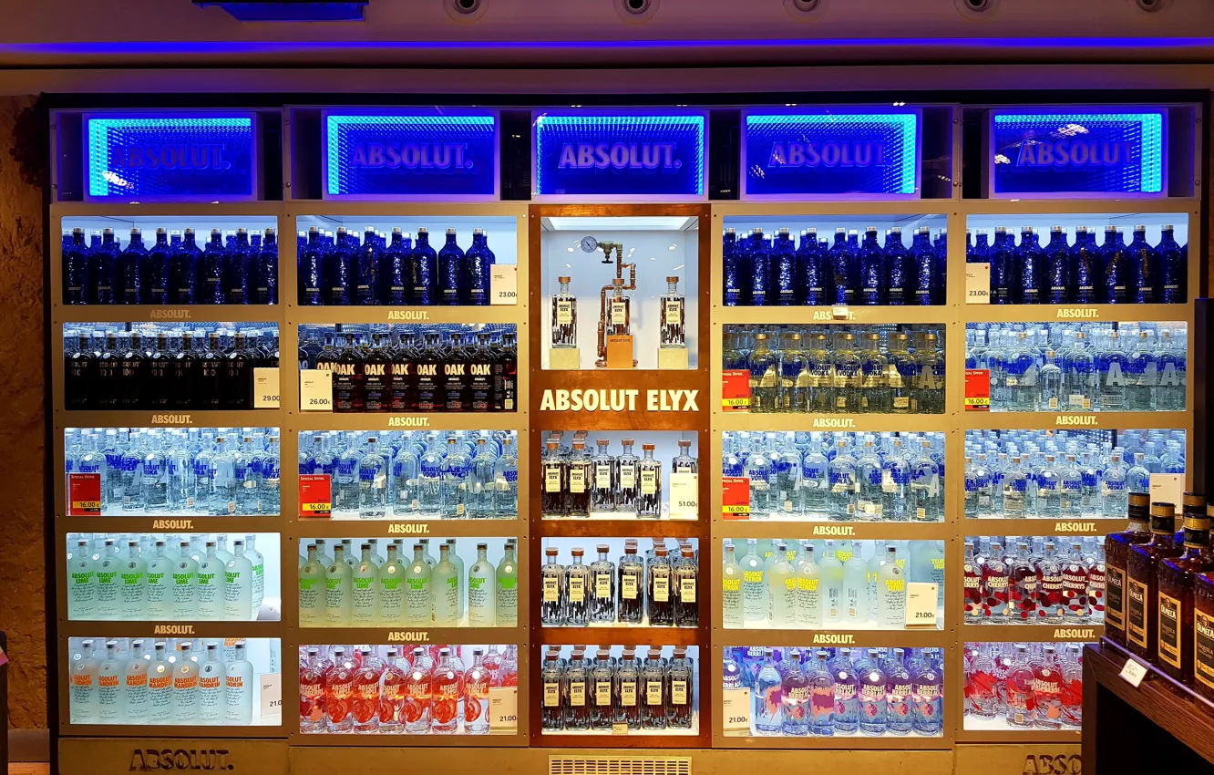 Photo wallpaper holiday, color, bottle, taste, alcohol, absolute, vodka, duty free
