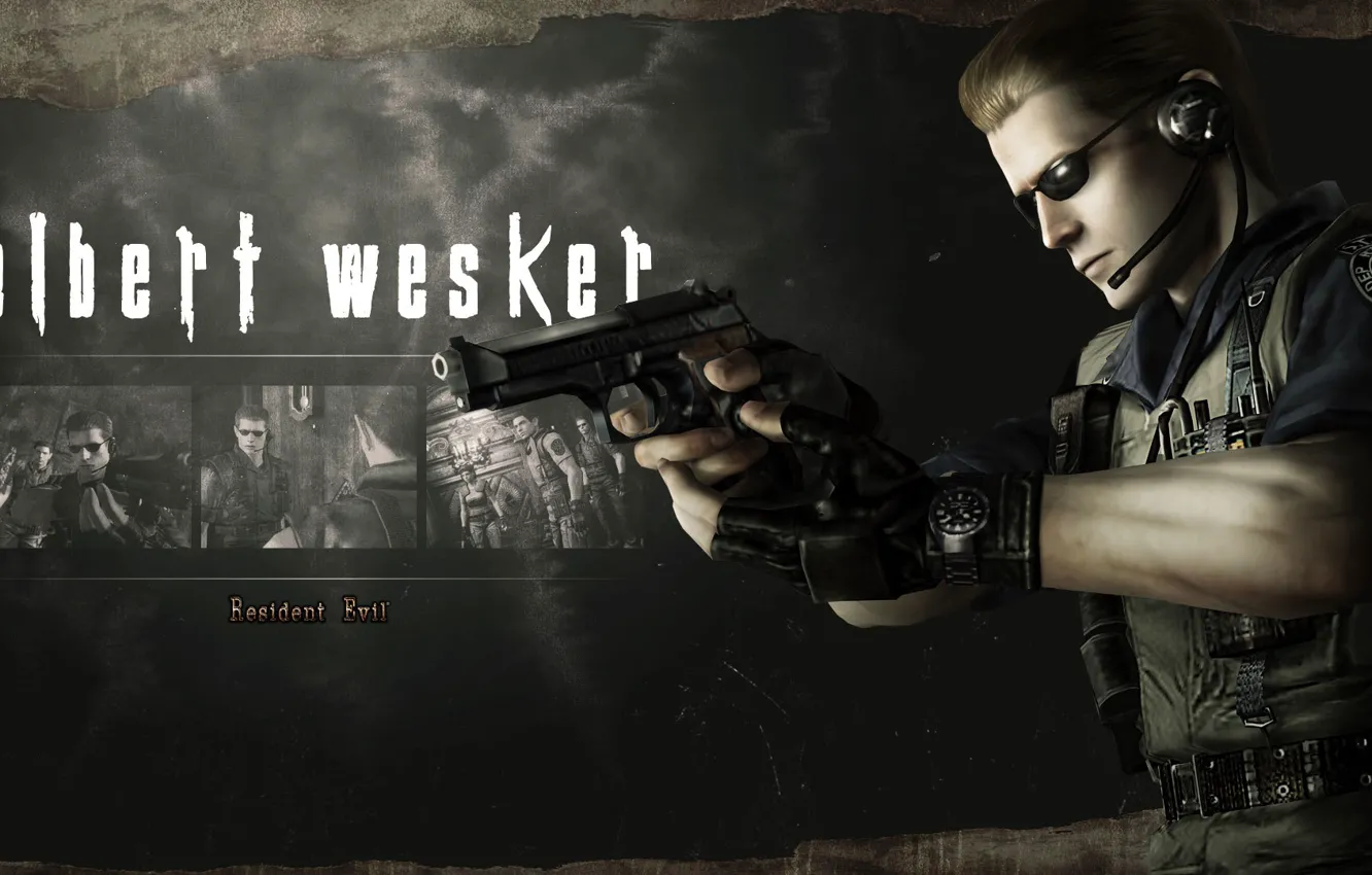 Photo wallpaper Albert Wesker, Steam Trading card, Resident Evil HD REMASTER