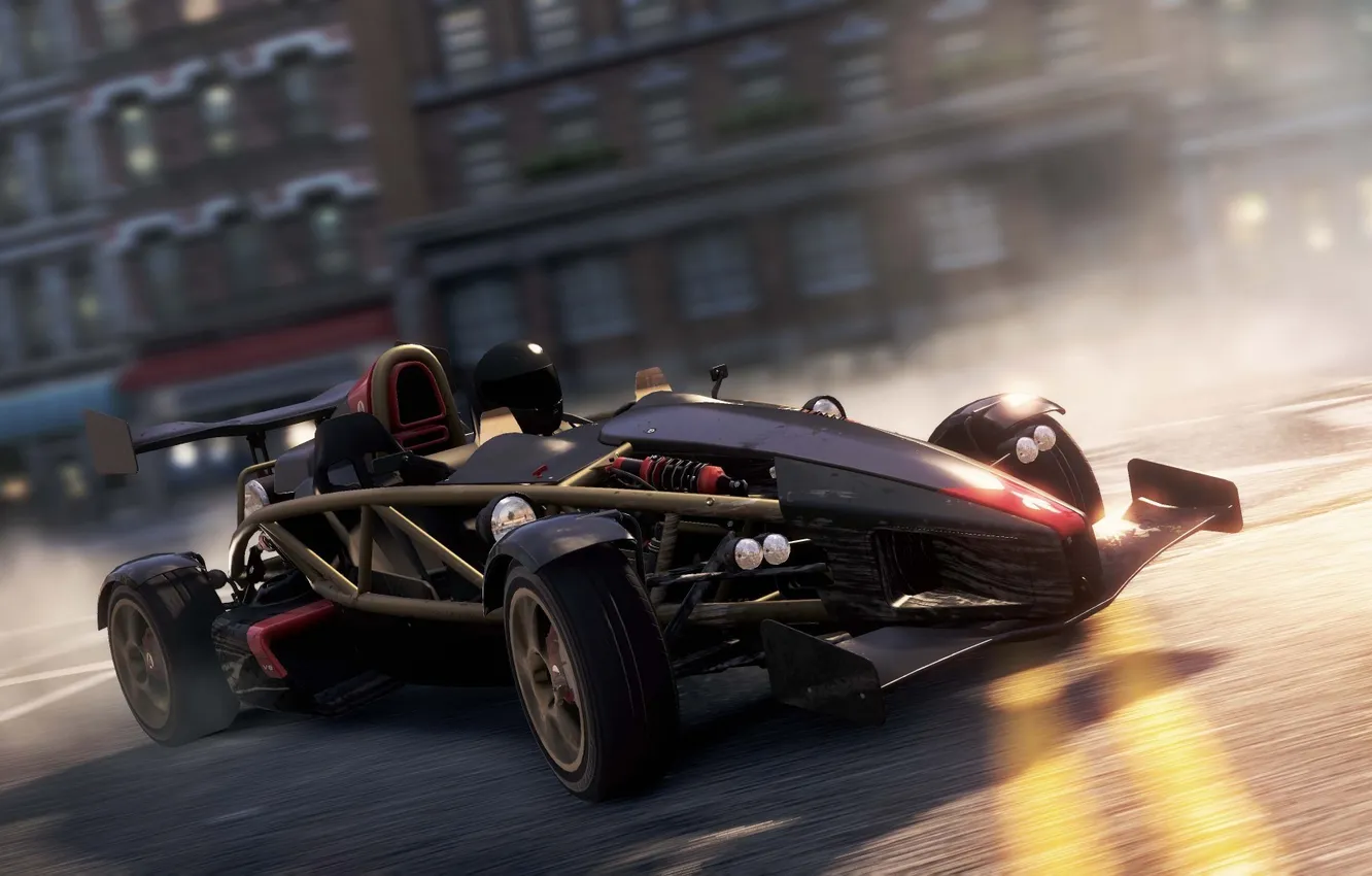 Photo wallpaper the city, race, chase, sports car, Ariel Atom, need for speed most wanted 2