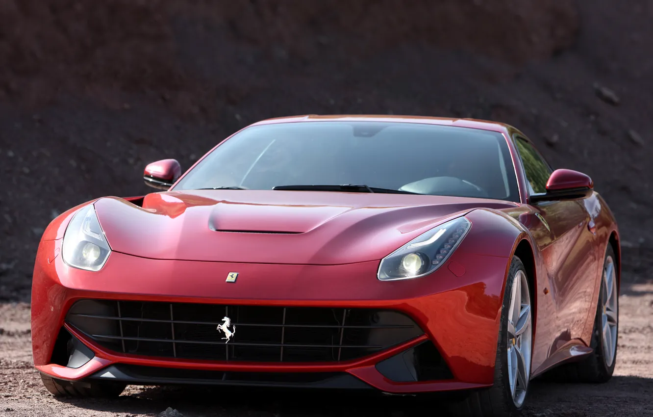 Photo wallpaper Ferrari, front view, berlinetta, F12, the ferrari f12