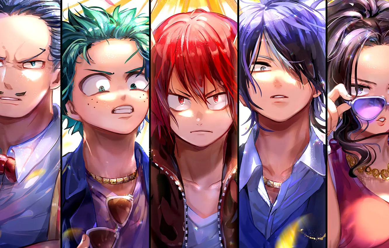 Photo wallpaper collage, characters, My Hero Academia, Boku No Hero Academy, My Hero Academy