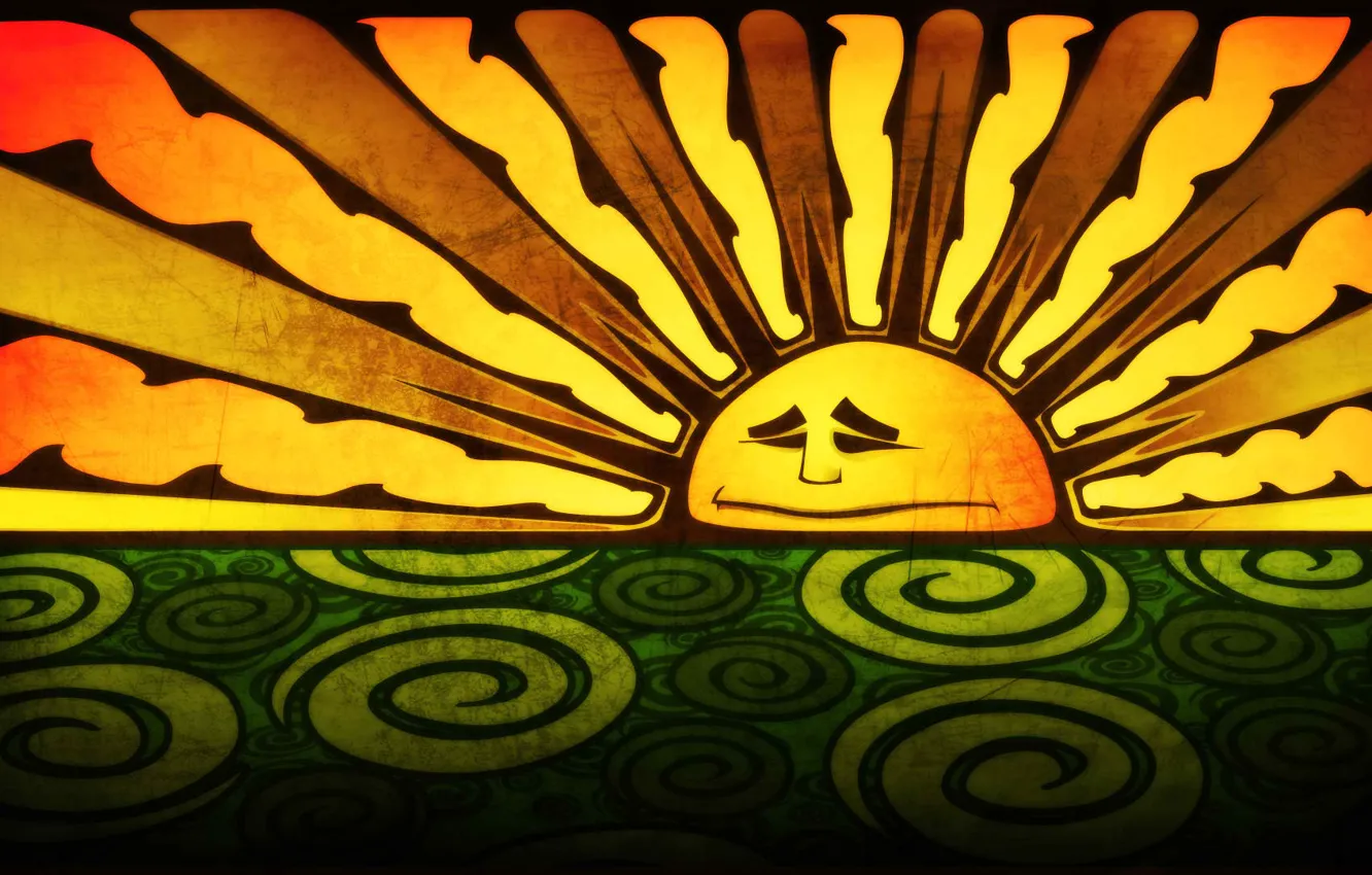 Photo wallpaper figure, color, The sun