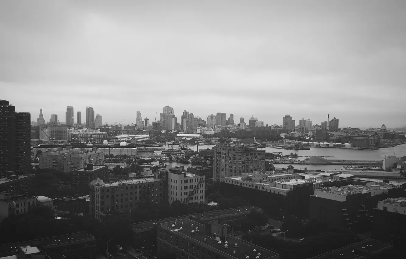 Photo wallpaper city, Brooklyn, New York City