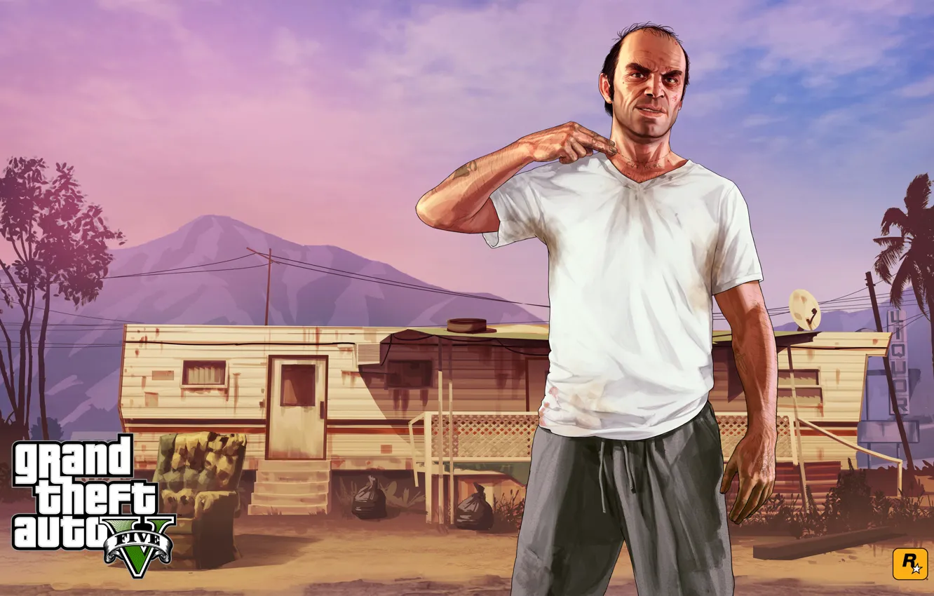 Photo wallpaper man, addict, Grand Theft Auto V, gta5, the Bandini, Trevor Phillips