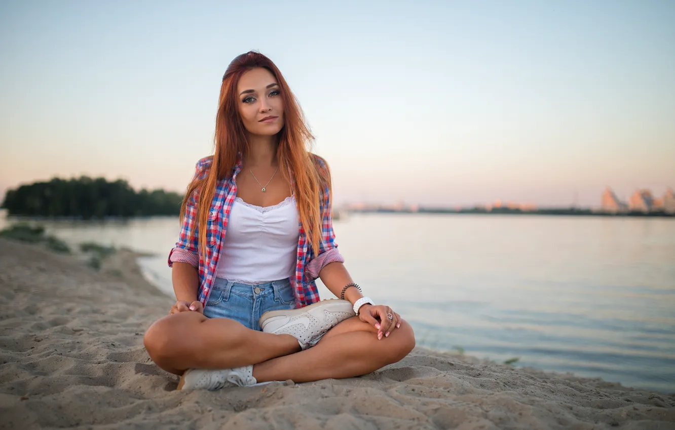 Photo wallpaper girl, shorts, legs, Lena, Dmitry Sn, Dmitry Shulgin