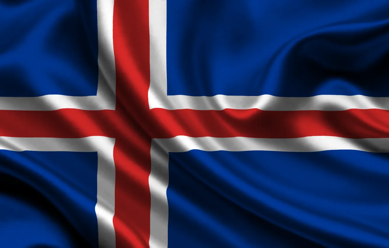 Photo wallpaper flag, Iceland, iceland