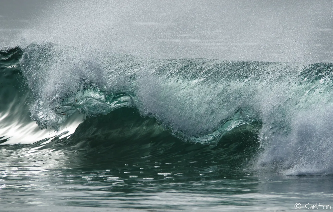 Photo wallpaper sea, foam, water, drops, squirt, element, wave, surf