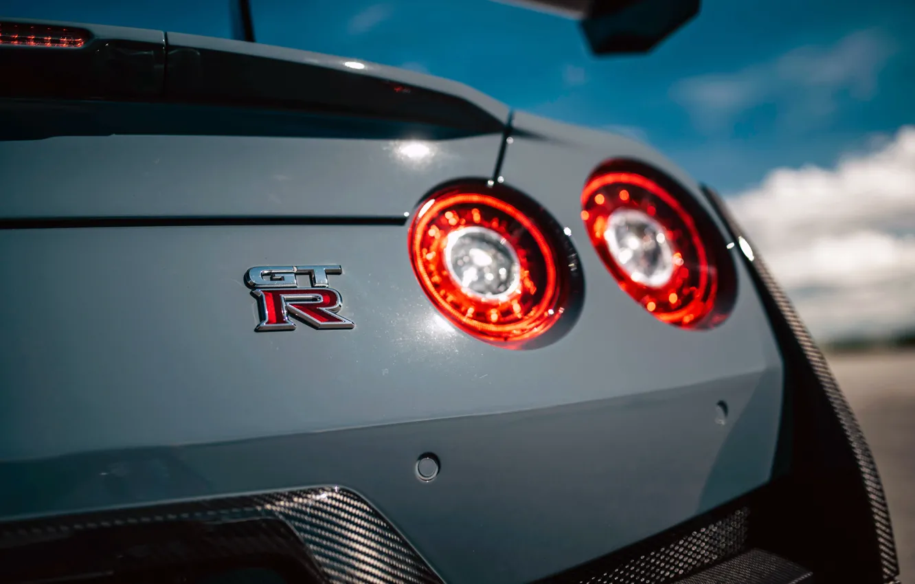 Photo wallpaper Nissan, GT-R, close-up, badge, 2023, Nissan GT-R Nismo Special Edition