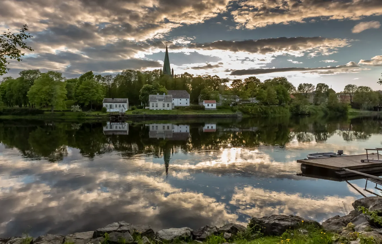 Photo wallpaper Norway, Norway, Trondheim