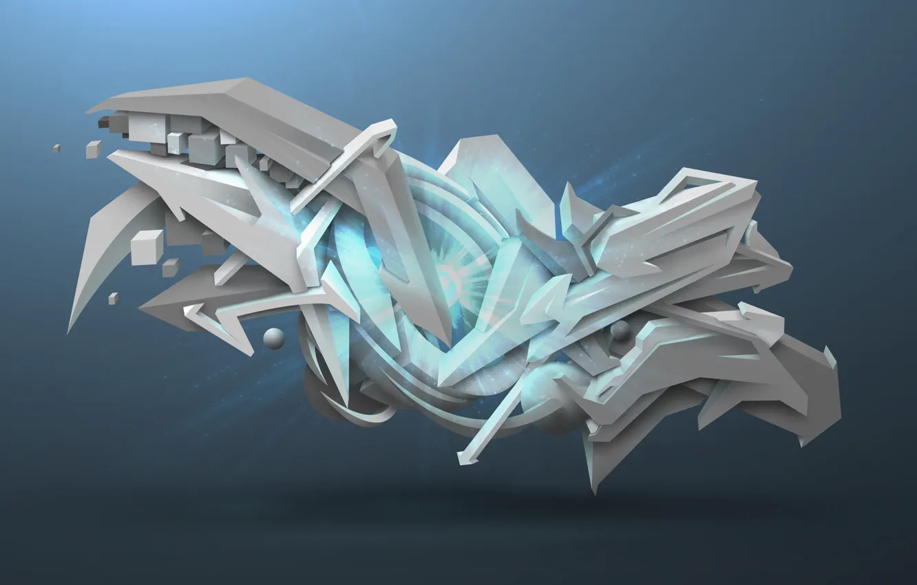 Photo wallpaper light, graffiti, graffiti, FireX