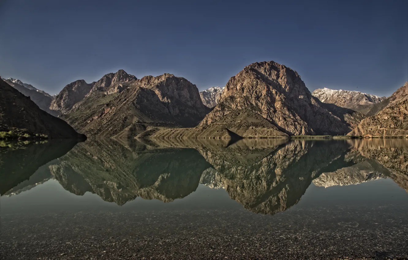 Photo wallpaper nature, mountains, lake, Tajikistan, Iskanderkool