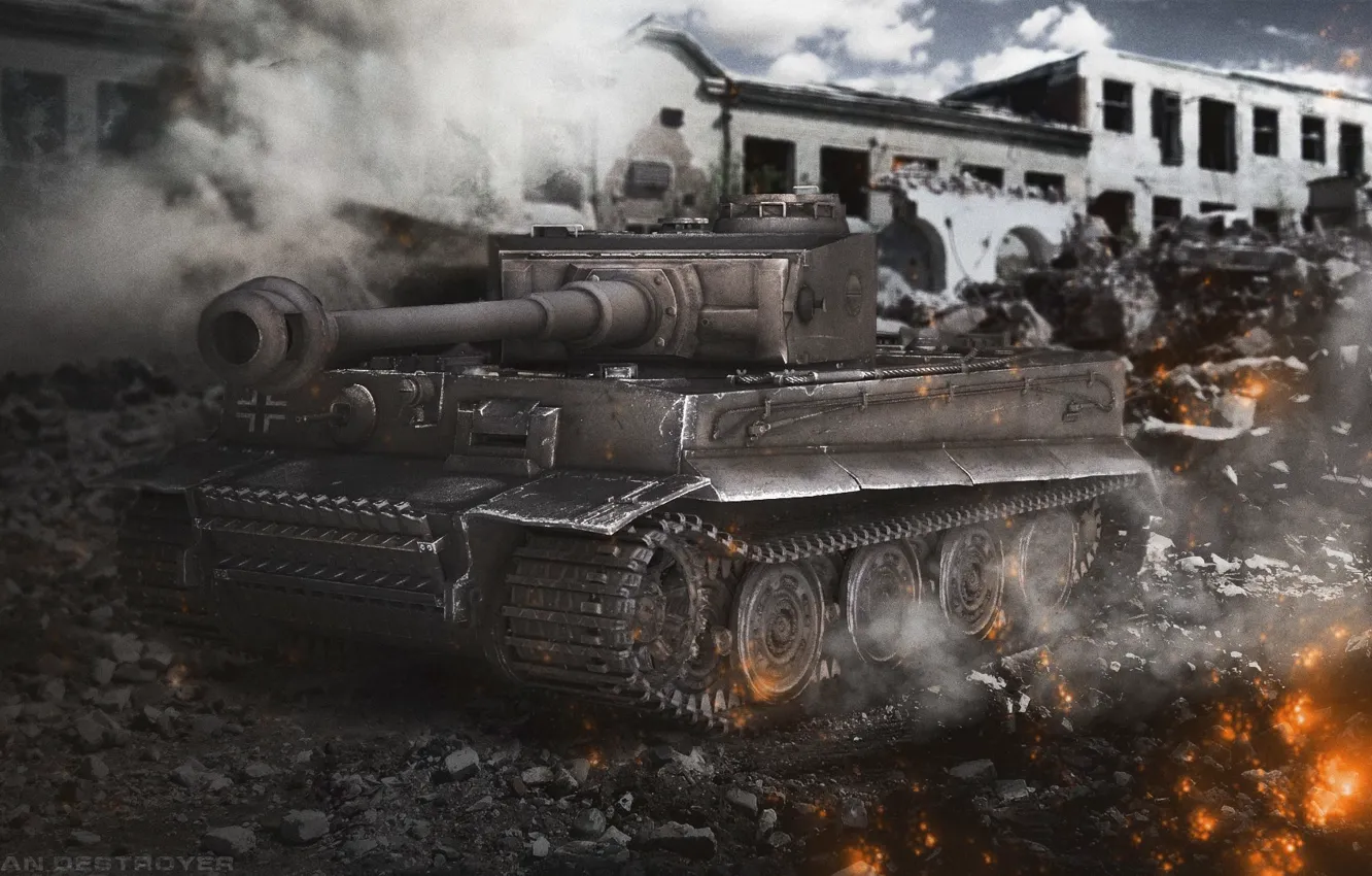 Photo wallpaper Germany, tank, Germany, tiger, WoT, tank, World of Tanks, tanks