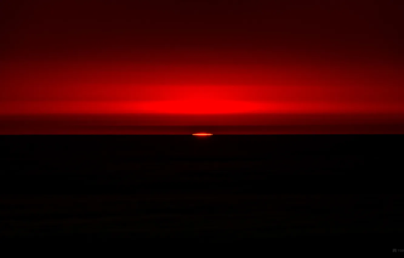 Photo wallpaper sea, the sun, sunset